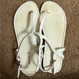 Torrid White Strappy Sandals